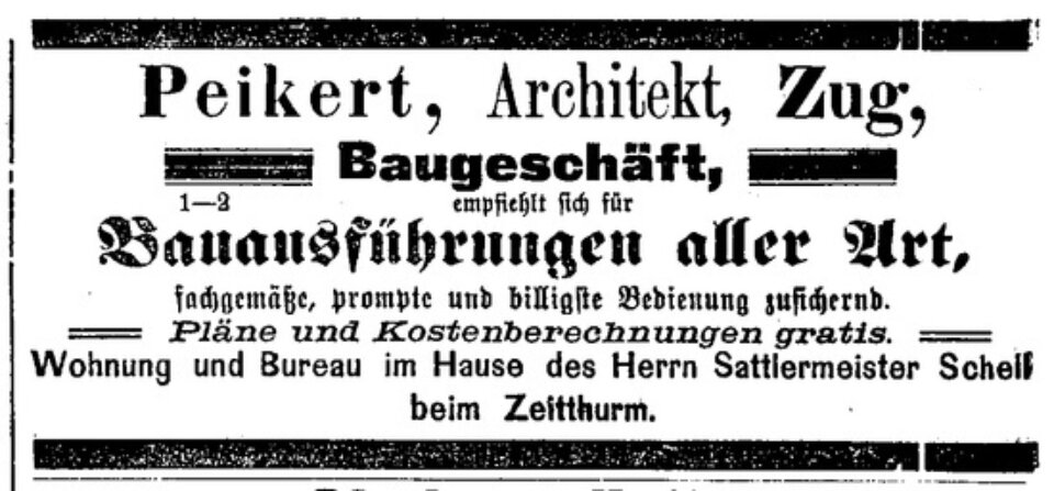 Carl Baugeschaeft Inserat